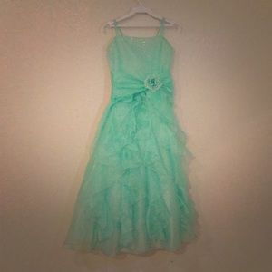 Mint green formal dress